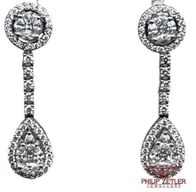 Load image into Gallery viewer, 18 ct Pear Shaped Diamond White gold Earings.