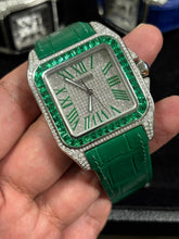 Load image into Gallery viewer, Cartier Santos 100 Automatic XL Steel Diamond and Onyx bezel Black only available
