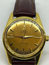 Load image into Gallery viewer, Omega ct Seamaster Wristwatch Automatic on Leather 18 ct
