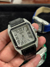 Load image into Gallery viewer, Cartier Santos 100 Automatic XL Steel Diamond and Onyx bezel Black only available