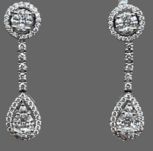 Load image into Gallery viewer, 18 ct Pear Shaped Diamond White gold Earings.
