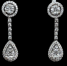 Load image into Gallery viewer, 18 ct Pear Shaped Diamond White gold Earings.
