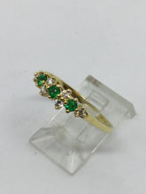 Load image into Gallery viewer, 18ct Emerald and Diamond Eternity RIng
