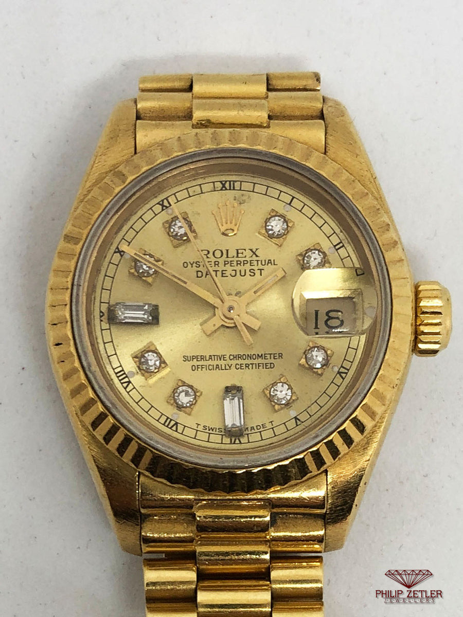 Rolex Datejust Diamond Gold at Philip Zetler Jewellers