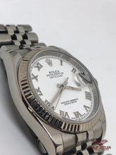 Load image into Gallery viewer, Rolex Datejust 18kt White Gold bezel & steel strap