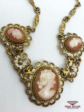Load image into Gallery viewer, Gold Plated Cameo Necklace

