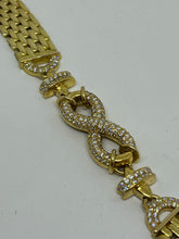 Load image into Gallery viewer, 18ct Gold &amp; Diamond Infinity Bracelet Cartier Panther Link
