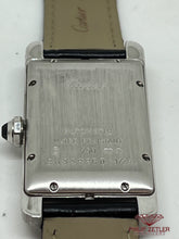 Load image into Gallery viewer, Cartier Tank Americaine lds 18ct White Gold Automatic Leather Strap.
