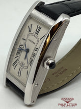 Laden Sie das Bild in den Galerie-Viewer, Cartier Tank Americaine lds 18ct White Gold Automatic Leather Strap.
