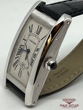 Afbeelding in Gallery-weergave laden, Cartier Tank Americaine lds 18ct White Gold Automatic Leather Strap.
