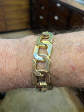 Load image into Gallery viewer, 9ct Gold Heavy Gents Bracelet 22cm x 19mm x 117.80 g
