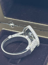 Load image into Gallery viewer, 18 ct white Gold Heart Shaped Diamond pave Dress Ring.
