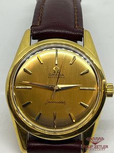 Omega 18 ct Seamaster Wristwatch Automatic on Leather