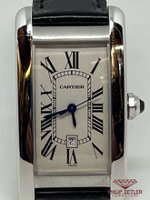 Afbeelding in Gallery-weergave laden, Cartier Tank Americaine lds 18ct White Gold Automatic Leather Strap.
