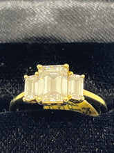 Load image into Gallery viewer, 9ct  Yellow Gold Trilogy 2ct Diamond Ring
