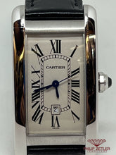 Laden Sie das Bild in den Galerie-Viewer, Cartier Tank Americaine lds 18ct White Gold Automatic Leather Strap.
