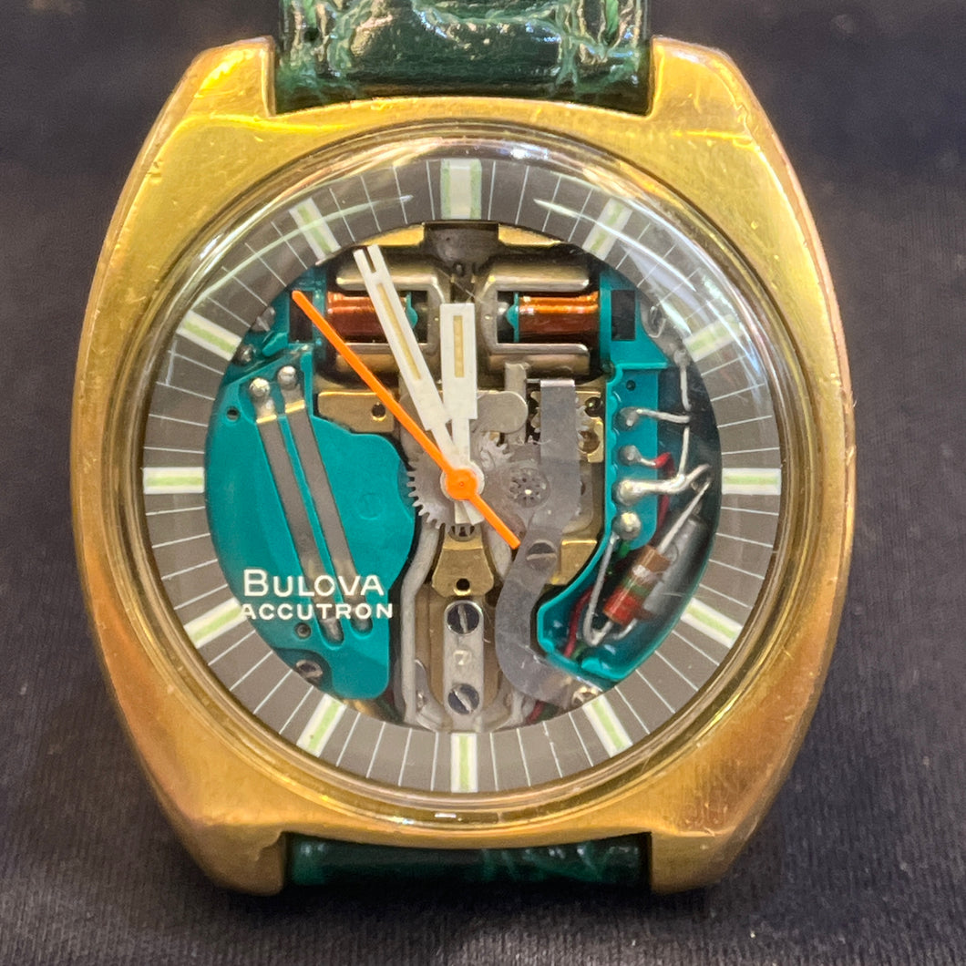 BULOVA ACCUTRON 不動品C85106アンティーク腕時計ジャンク Bulova Accutron Spaceview Skeleton at Philip Zetler Jewellers