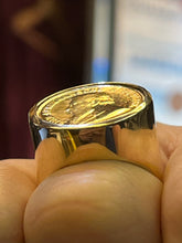 Load image into Gallery viewer, Mens Coin Ring with  Pond Coin Paul Kruger Head
