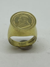 Load image into Gallery viewer, Coin Ring 1/10 Kruger 9ct coin  Ring
