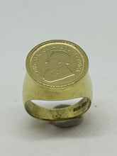 Load image into Gallery viewer, Coin Ring 1/10 Kruger 9ct coin  Ring

