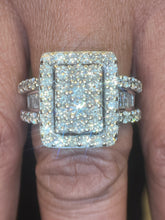 Load image into Gallery viewer, 10 ct white gold pave Diamond ring 65 Diamonds 5 cts
