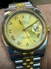 Load image into Gallery viewer, Rolex 18ct Gold and Steel Date Just
