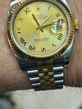 Load image into Gallery viewer, Rolex 18ct Gold and Steel Date Just
