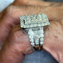 Load image into Gallery viewer, 10 ct white gold pave Diamond ring 65 Diamonds 5 cts
