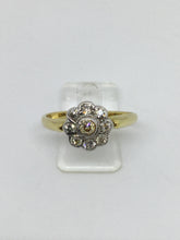 Load image into Gallery viewer, 18ct Diamond Flower Cluster Antique Ring
