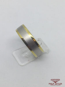 Platinum and 18ct Yellow Gold Half Round Wedding Ring