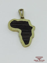 Load image into Gallery viewer, 14c Map of Africa Elephant Hair Pendant
