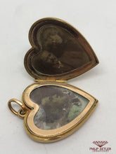 Afbeelding in Gallery-weergave laden, 15ct Gold Diamond &amp; Ruby Heart Pendant
