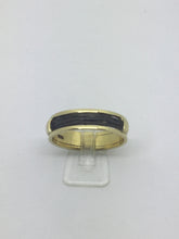 Laden Sie das Bild in den Galerie-Viewer, 18ct Gold &amp; Elephant Hair Unisex Dress Ring
