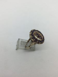 9ct Gold  Garnet Dress Ring