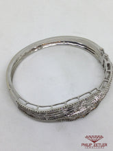 Load image into Gallery viewer, 18ct White Gold Baguette Diamond Bangle!
