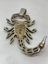 Load image into Gallery viewer, 9ct White &amp; Yellow Gold Scorpian Pendant
