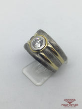 Load image into Gallery viewer, 18 ct Ladies Yellow &amp; White Gold Diamond Ring
