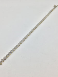 9ct Gold Diamond bracelet clusters