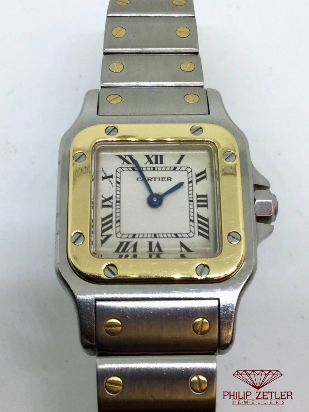 Cartier Santos Galbee Gold and Steel Ladies