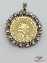 Charger l&#39;image dans la galerie, 1 Rand Kruger Coin Diamond Pendant
