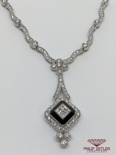 18ct White Gold Diamond Necklace & Pendant