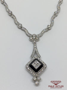 18ct White Gold Diamond Necklace & Pendant