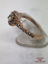 Load image into Gallery viewer, 18ct Rose Gold Halo Diamond Ring  .
