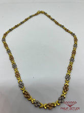 Load image into Gallery viewer, 18ct Tri Colour Neclace 40cm 15.8 gm
