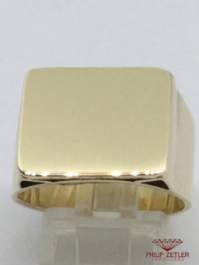 14ct Mens Plain Signet Ring