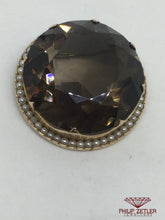 Afbeelding in Gallery-weergave laden, 9ct Smoaky Topaz and Seedpearl  Broach
