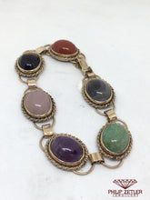 Charger l&#39;image dans la galerie, 9ct Oval Semi Precious Colored Stone Bracelet
