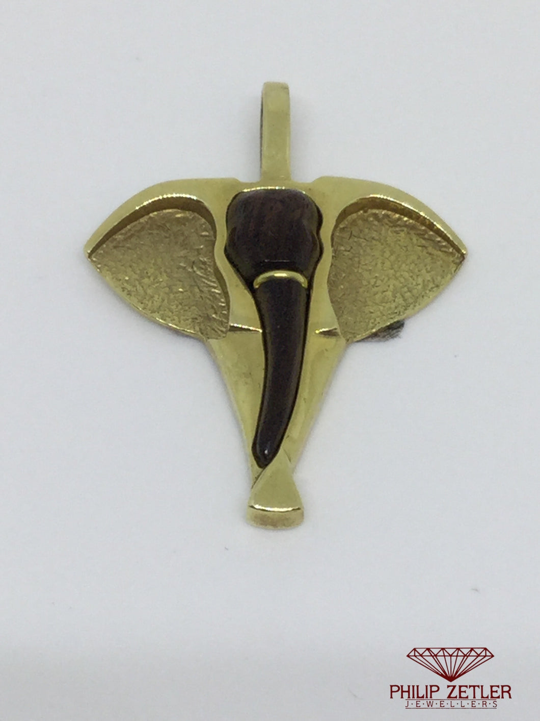 14 ct Gold Elephant Head Pendant