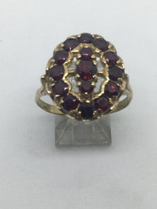 9ct Gold  Garnet Dress Ring