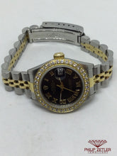 Charger l&#39;image dans la galerie, Rolex Gold &amp; steel Ladies Datejust With Diamond Bezel ref 69173
